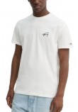 TOMMY JEANS REG SIGNATURE TEE EXT T-SHIRT ΜΠΛΟΥΖΑ ΑΝΔΡΙΚΗ IVORY