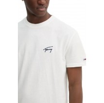 TOMMY JEANS REG SIGNATURE TEE EXT T-SHIRT ΜΠΛΟΥΖΑ ΑΝΔΡΙΚΗ IVORY