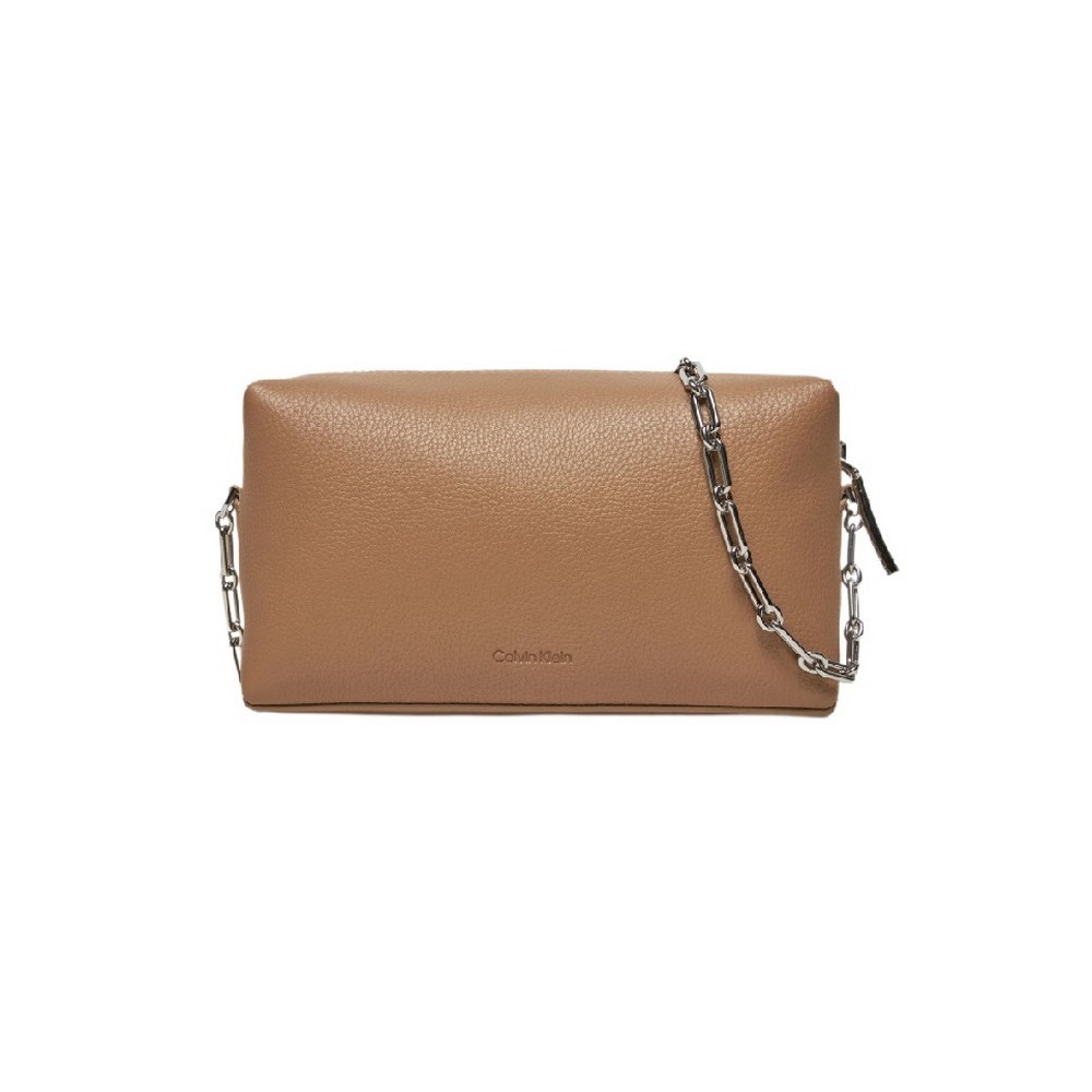 CALVIN KLEIN PLAQUE CAMERA BAG ΤΣΑΝΤΑ ΓΥΝΑΙΚΕΙΑ BEIGE