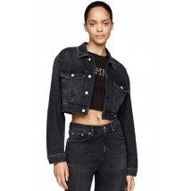 TOMMY JEANS BOXY FIT CROP JACKET DH6182 ΜΠΟΥΦΑΝ ΓΥΝΑΙΚΕΙΟ DENIM BLACK