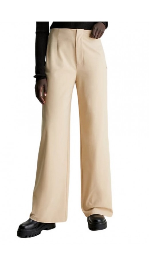 CALVIN KLEIN JEANS WIDE LEG KNIT PANT ΠΑΝΤΕΛΟΝΙ ΓΥΝΑΙΚΕΙΟ BEIGE