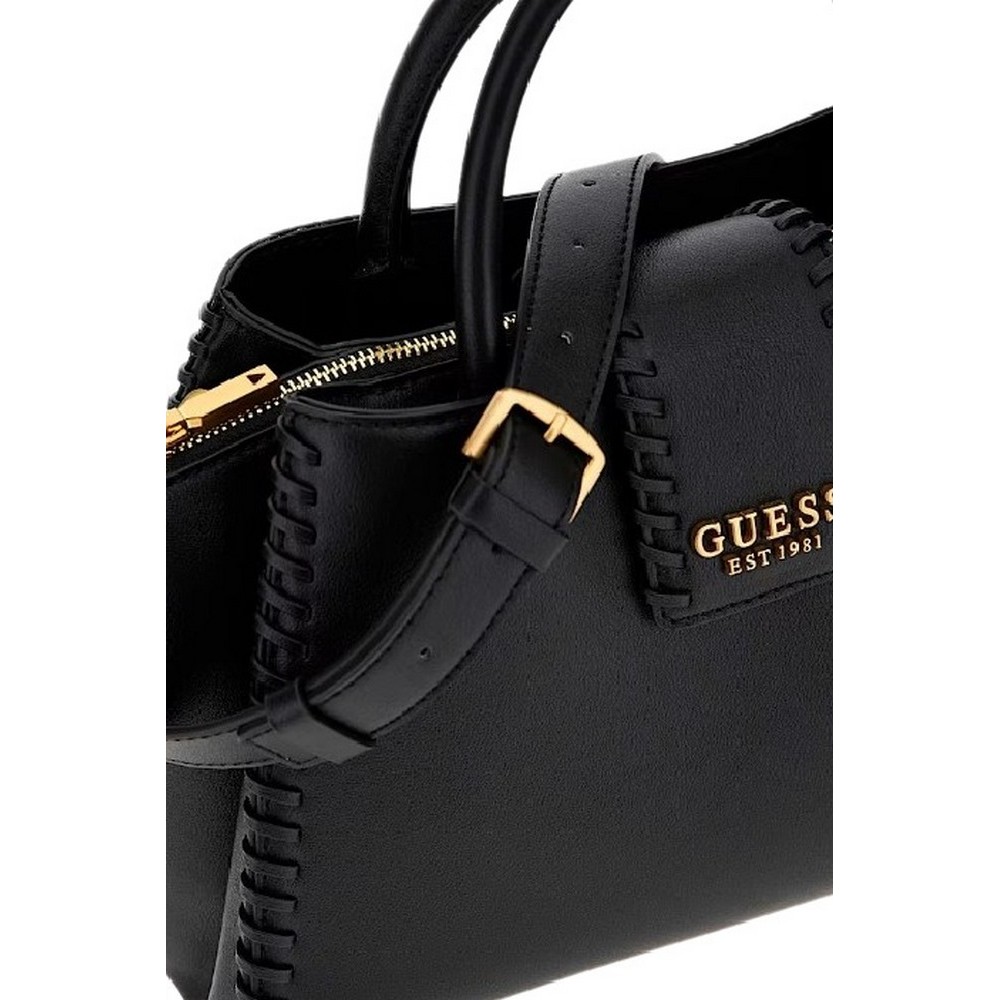 GUESS LIBERA SML GIRLFRIEND SATCHEL ΤΣΑΝΤΑ ΓΥΝΑΙΚΕΙΑ BLACK