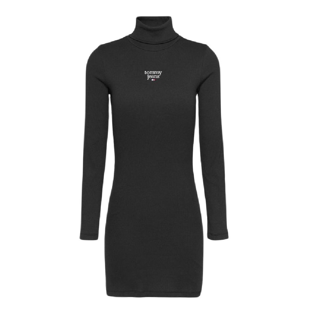 TOMMY HILFIGER ESSENTIAL TURTLENECK BODYCON ΦΟΡΕΜΑ ΓΥΝΑΙΚΕΙΟ BLACK