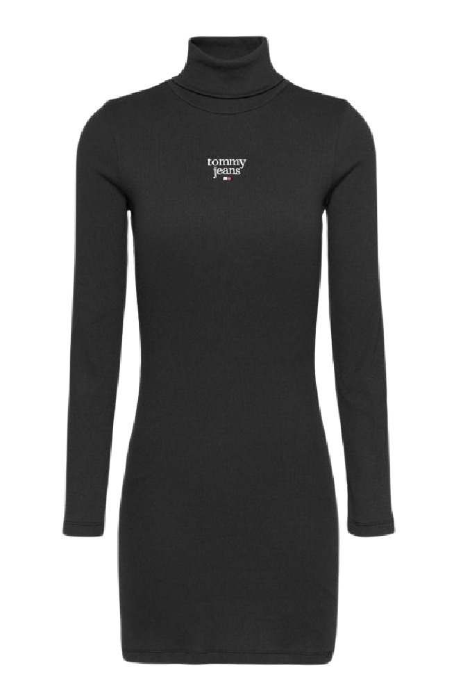 TOMMY HILFIGER ESSENTIAL TURTLENECK BODYCON ΦΟΡΕΜΑ ΓΥΝΑΙΚΕΙΟ BLACK