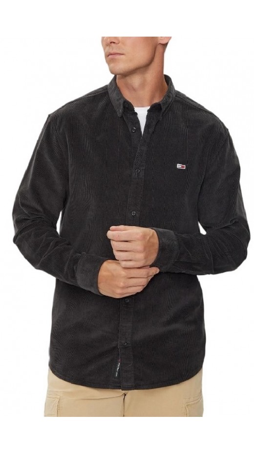 TOMMY HILFIGER TJM REG CORDUROY SHIRT ΠΟΥΚΑΜΙΣΟ  ΑΝΔΡΙΚΟ BLACK