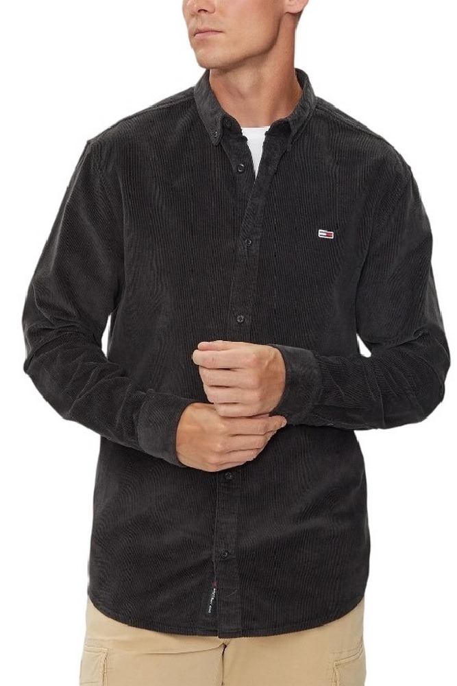 TOMMY HILFIGER TJM REG CORDUROY SHIRT ΠΟΥΚΑΜΙΣΟ  ΑΝΔΡΙΚΟ BLACK