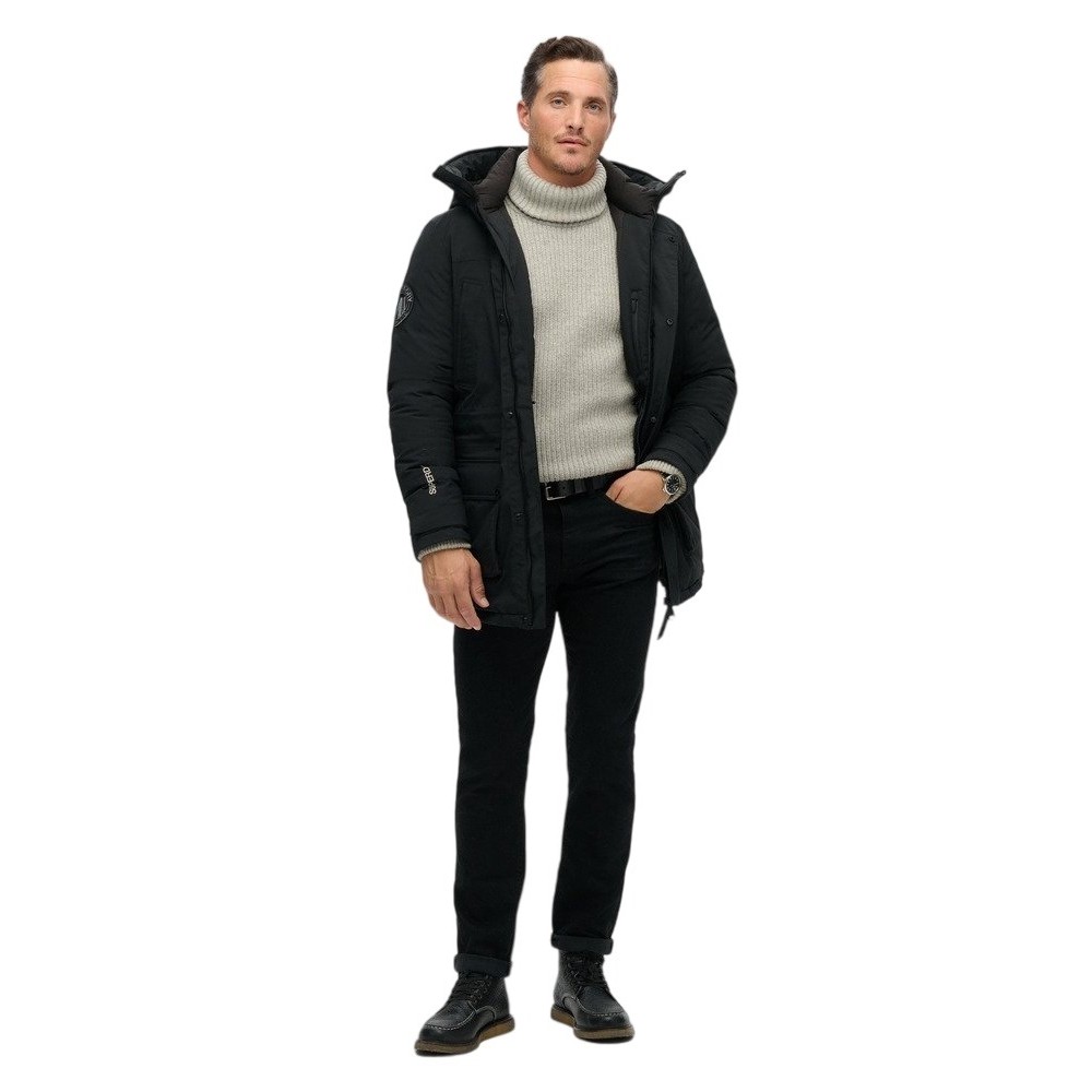 SUPERDRY D3 OVIN CITY PADDED PARKA JACKET ΜΠΟΥΦΑΝ ΑΝΔΡΙΚΟ BLACK