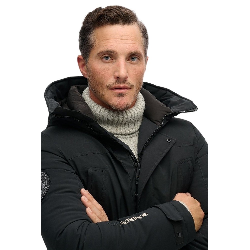 SUPERDRY D3 OVIN CITY PADDED PARKA JACKET ΜΠΟΥΦΑΝ ΑΝΔΡΙΚΟ BLACK